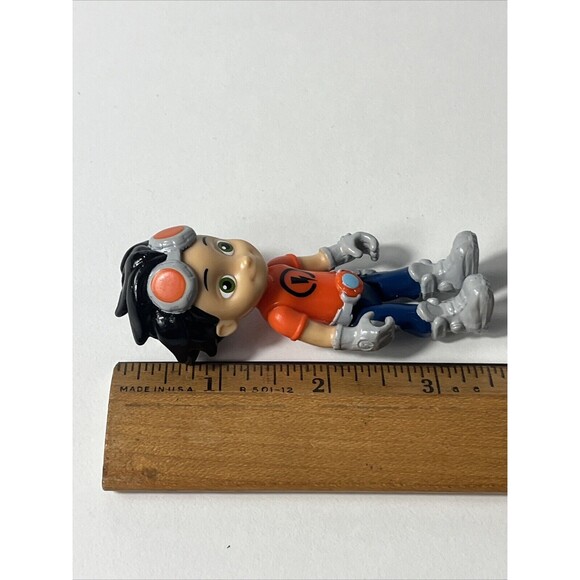 Rusty Rivets Action Figure 3.5" Black Lightning Logo Orange Goggles articulated - Picture 6 of 6